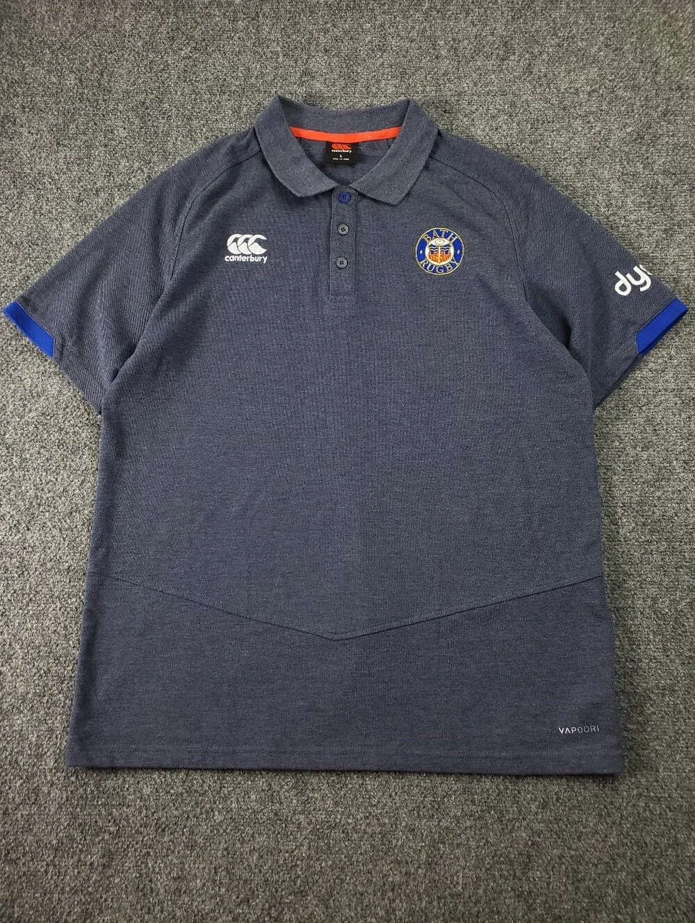 Canterbury Bath Rugby Polo Jersey Shirt Mens Large VapoDri Short Sleeve Collared - Picture 2 of 11